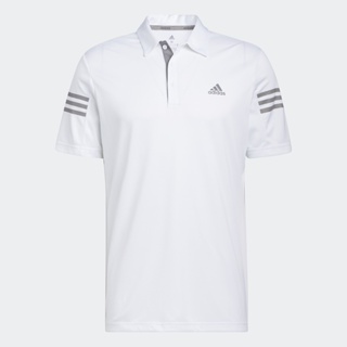 adidas กอล์ฟ เสื้อโปโล 3-Stripes ผู้ชาย สีขาว HC5352