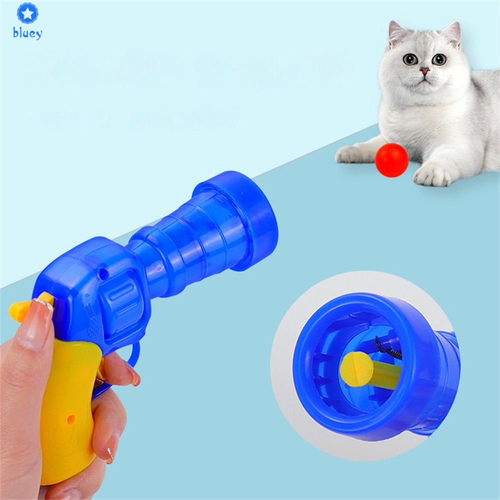 ตุ๊กตาบอลตุ๊กตาบอลปืนยิงปืนแมวของเล่นผ่อนคลายตัวเองลูกบอลตุ๊กตายืดหยุ่นแมวหีแมวติดของเล่นสัตว์เลี้ยง-bluey