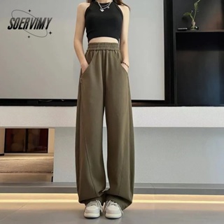 SOERVIMY  กางเกงขายาว กางเกงเอวสูง สไตล์เกาหลี แฟชั่น 2023 NEW  ทันสมัย ทันสมัย fashion Stylish A93L0SJ 36Z230909