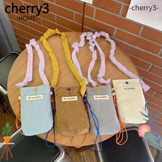 Cherry3 กระเป๋าสะพายไหล่ ทรงเมสเซนเจอร์ แต่งหัวเข็มขัด ขนาดเล็ก สีพื้น แฟชั่นวินเทจ สําหรับสตรี