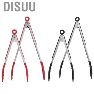 Disuu 2 Pcs Serving Tongs  Kitchen Non‑Stick Heat‑resistant  Clamp  Bread Tong for BBQ Cooking Grilling Frying Catering Tools