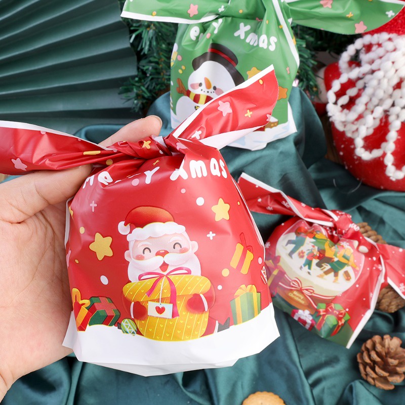 ถุงพลาสติก-ลายซานต้า-สโนว์แมน-กระต่าย-สําหรับใส่ขนม-คุ้กกี้-ตกแต่งปาร์ตี้คริสต์มาส-ปีใหม่-10-50-ชิ้น