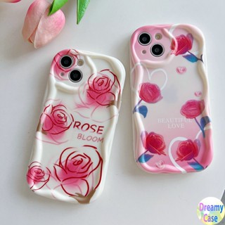 เคสโทรศัพท์มือถือ ขอบโค้ง ลายดอกกุหลาบ และหัวใจ สีครีม สําหรับ OPPO A98 A96 A95 A94 A93 A92 A58 A57 A55 A54 A53 A52 A78 A77S A76 A74 A17 A16K A15S A38 A31 A5S A3S F11
