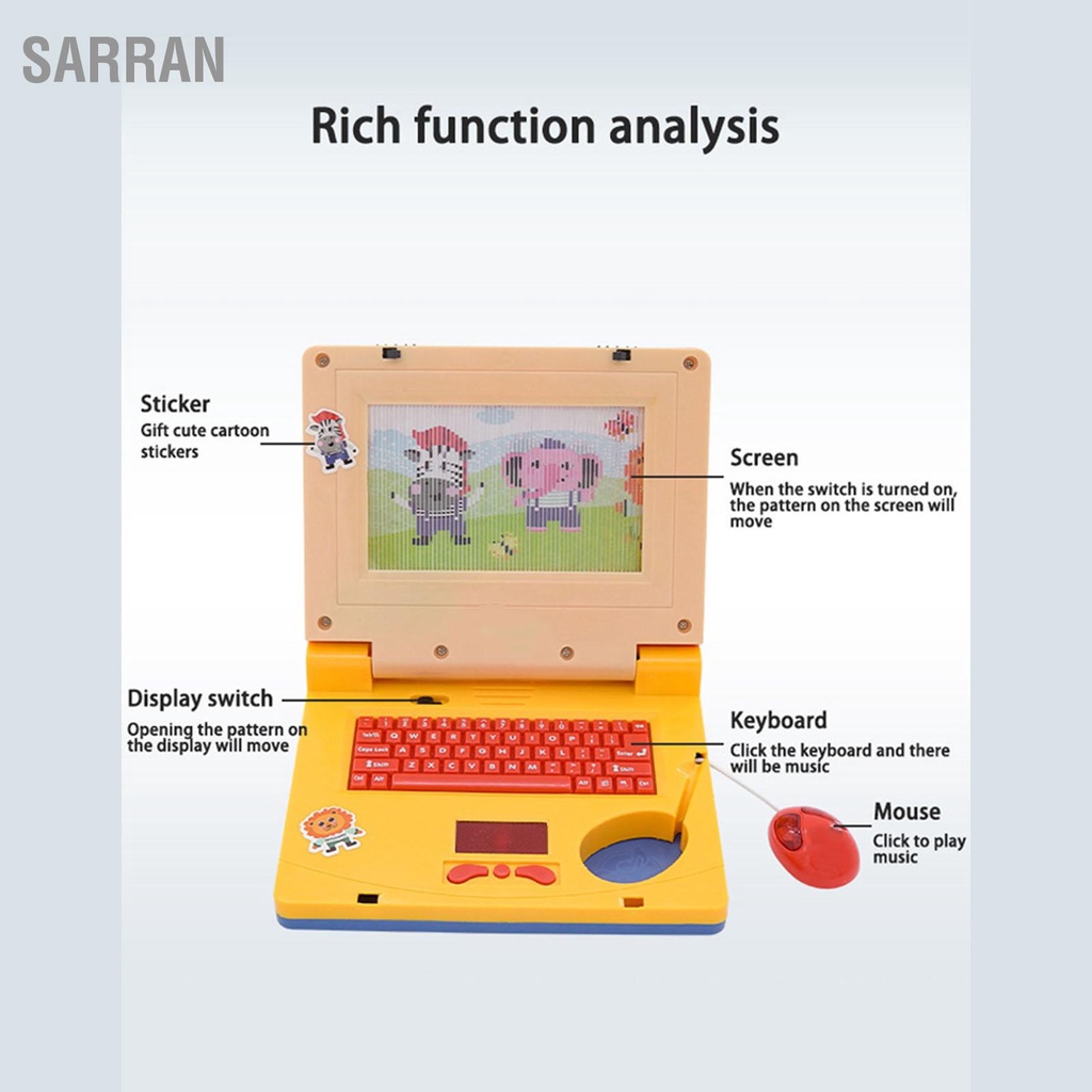 sarran-แล็ปท็อปสำหรับเด็กเสียงเพลงคอมพิวเตอร์การเรียนรู้การศึกษาจำลองสูงสำหรับเด็กภาษาอังกฤษ