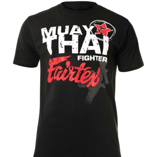 (แขนสั้นยอดนิยม) เสื้อยืดแขนสั้นลําลอง คอกลม พิมพ์ลาย Fairtex Muay Thai Fighter สําหรับผู้ชาย พร้อมส่ง