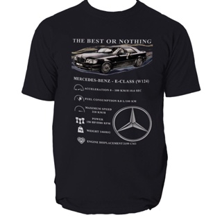 (แขนสั้นยอดนิยม) เสื้อยืดลายกราฟฟิกอุปกรณ์เสริมรถยนต์ Mercedes Benz W 124 พร้อมส่ง