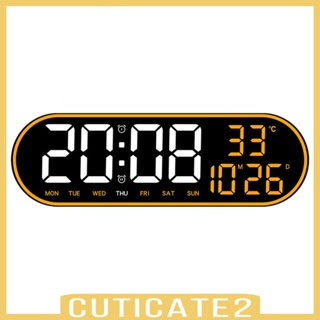 [Cuticate2] นาฬิกาแขวนผนัง LED พร้อมรีโมตคอนโทรล สําหรับเด็ก และผู้ใหญ่ หน้าจอขนาดใหญ่ นาฬิกาปลุก นาฬิกาตั้งโต๊ะข้างเตียง ขาตั้งกลางคืน ห้องนั่งเล่น