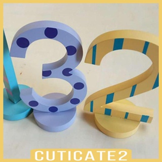 [Cuticate2] รูปปั้นตัวเลข สําหรับตกแต่งห้องเด็ก วันเกิด งานแต่งงาน 5 ชิ้น