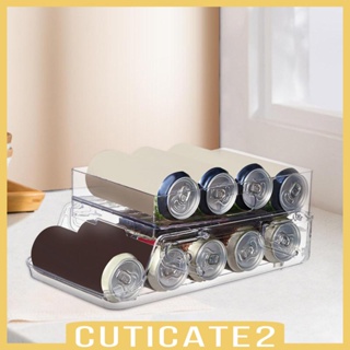 [Cuticate2] เครื่องจ่ายเครื่องดื่ม แบบ 2 ชั้น พร้อมที่จับใส สําหรับตู้แช่แข็ง ตู้เย็น