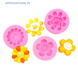 Alittlese แม่พิมพ์ซิลิโคน รูปดอกทานตะวัน หน้ายิ้ม DIY สําหรับตกแต่งรถยนต์