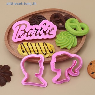 Alittlese แม่พิมพ์ตัดคุกกี้ บิสกิต รูปหัวเจ้าชาย เจ้าหญิงบาร์บี้ 3D Diy อุปกรณ์เสริม สําหรับห้องครัว TH