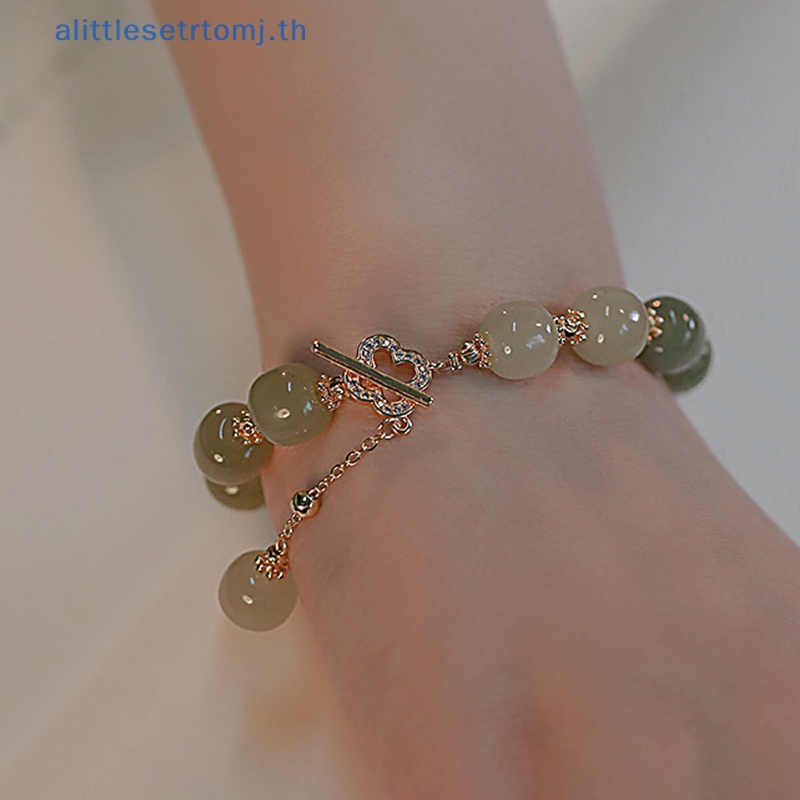 alittlese-สร้อยข้อมือ-ประดับลูกปัดหยกเทียม-สีเขียว-หรูหรา-เครื่องประดับแฟชั่น-สําหรับผู้หญิง