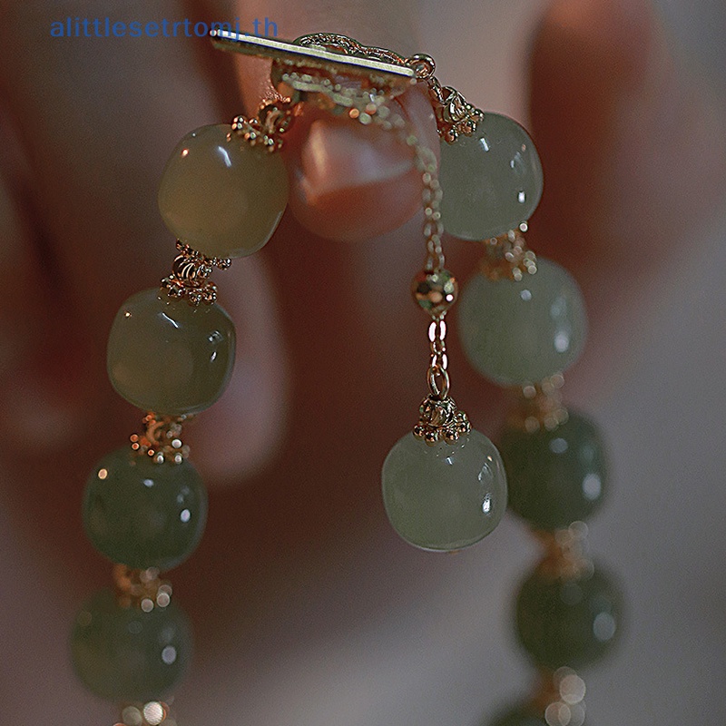 alittlese-สร้อยข้อมือ-ประดับลูกปัดหยกเทียม-สีเขียว-หรูหรา-เครื่องประดับแฟชั่น-สําหรับผู้หญิง