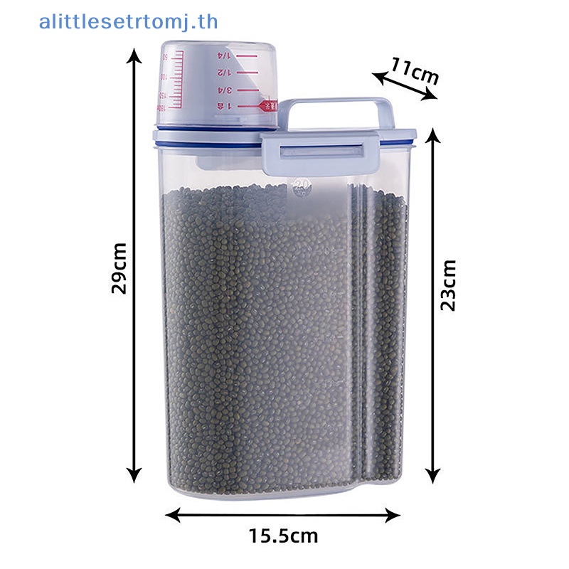 alittlese-กล่องพลาสติกเก็บอาหาร-2-1-5-กก-ประหยัดพื้นที่-พร้อมถ้วยตวง-ขนาดใหญ่