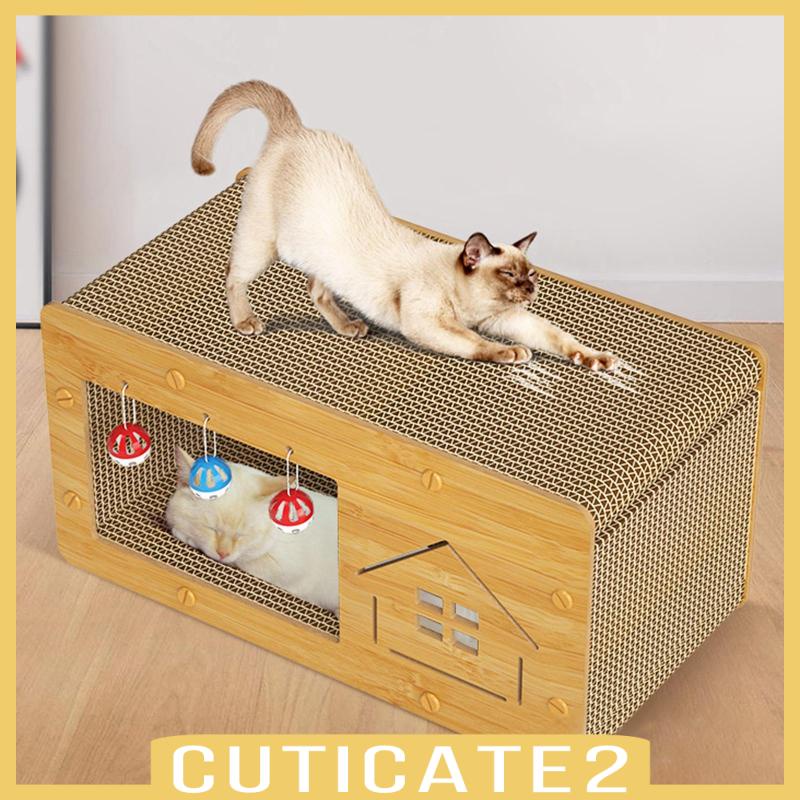 cuticate2-แผ่นกระดาษลูกฟูก-กันลื่น-สําหรับตกแต่งเฟอร์นิเจอร์-เตียงแมว