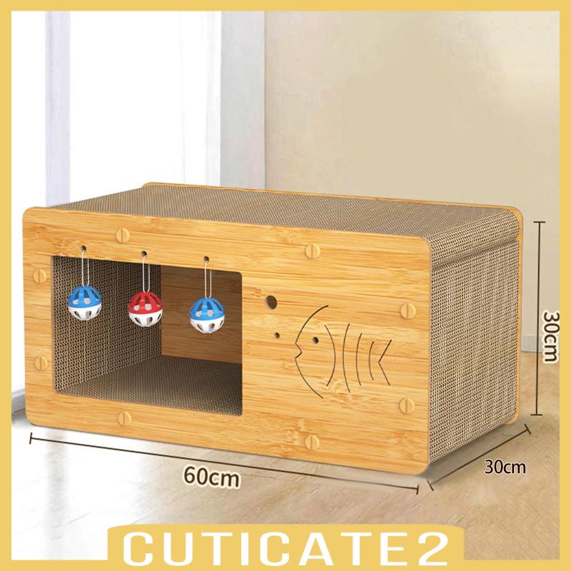 cuticate2-แผ่นกระดาษลูกฟูก-กันลื่น-สําหรับตกแต่งเฟอร์นิเจอร์-เตียงแมว