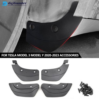 Digifounder บังโคลนล้อหน้า หลังรถยนต์ อุปกรณ์เสริม สําหรับ Tesla Model 3 Model Y 2020-2023 E9X8 2 4 6 ชิ้น