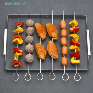 Buildvictor ตะแกรงย่างบาร์บีคิว สเตนเลส แบบพกพา