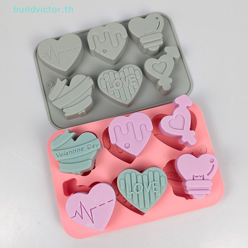 buildvictor-แม่พิมพ์ซิลิโคน-รูปหัวใจ-6-หลุม-แฮนด์เมด-สําหรับทําเค้ก-ช็อคโกแลต-เบเกอรี่