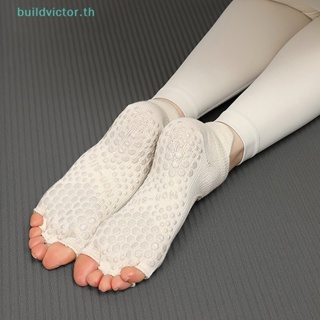 Buildvictor ถุงเท้าบัลเล่ต์ โยคะ พิลาทิส ครึ่งนิ้ว กันลื่น เปิดนิ้วเท้า กันลื่น สําหรับผู้หญิง TH