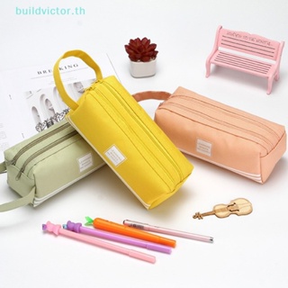 Buildvictor กระเป๋าดินสอ กระเป๋าเครื่องสําอาง กันน้ํา แฟชั่น สําหรับผู้ชาย และผู้หญิง