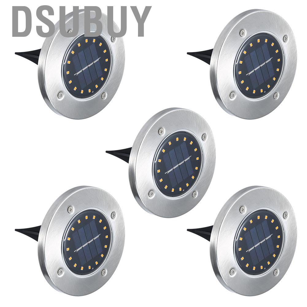 dsubuy-solar-power-ground-lights-16-garden-disk-landscape-for-yard-walkway-patio-5-pack