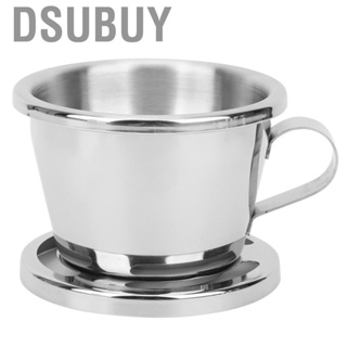 Dsubuy Portable Coffee Drip Filter Cup Reusable Stainless Steel Pot For ZI