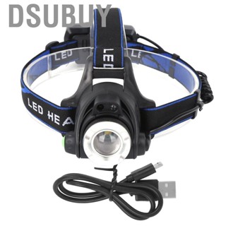 Dsubuy Headlamp USB Rechargeable Head Light Flashlight For Outdoor