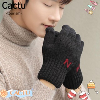 Cactu ถุงมือถัก ถุงมือขับรถ กันหนา กันลื่น คุณภาพสูง ให้ความอบอุ่น เหมาะกับฤดูหนาว กลางแจ้ง