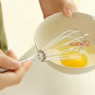Alisondz ตะกร้อตีไข่ ขนาดเล็ก 1 ชิ้น สเตนเลส อุปกรณ์ครัว โรตารี่ เครื่องปั่น
