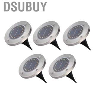 Dsubuy Solar Ground Lights  5Pcs  Porch Light Landscape Lamp Auto On/Off Security for Garden Yard Front