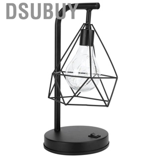 Dsubuy Wrought Iron  Table Lamp Bedside Night Light For Room Bedroom Bar Decor Home