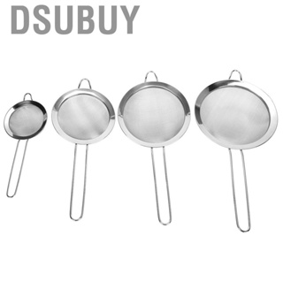 Dsubuy 4Pcs/Set Stainless Steel Handheld Fine Mesh Oil Strainer Flour Sifter Sieve C RE