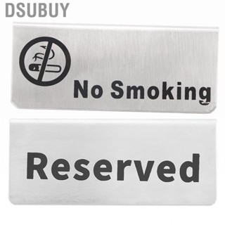 Dsubuy Table Sign  Stainless Steel Double Sided English Letters Marks Convenient to Store for Restaurant Hotel Bar Pub