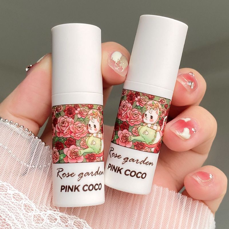 พร้อมส่ง-pink-coco-ลิปสติก-เนื้อแมตต์กํามะหยี่-ไม่เหนียวติด-สีโรสโกลด์-สําหรับนักเรียน