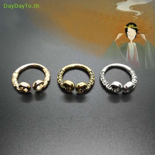 Daydayto แหวนนิ้วมือ รูปลิงน่ารัก สีทอง ปรับขนาดได้ สําหรับผู้ชาย และผู้หญิง