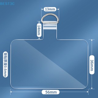 Best3c ขายดี ชุดปะเก็นสายคล้องโทรศัพท์มือถือ แบบใส ปรับได้ แบบเปลี่ยน