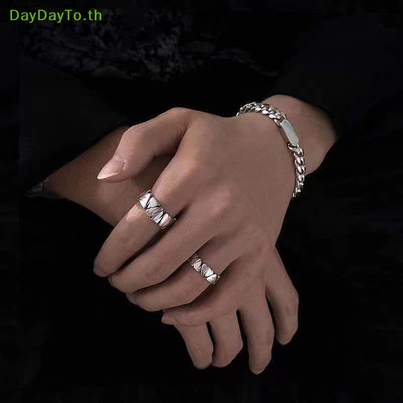 daydayto-แหวน-รูปหัวใจ-ปรับได้-สไตล์พังก์ฮิปฮอป-ร็อค-ของขวัญ-สําหรับผู้ชาย-ผู้หญิง-คู่รัก-ปาร์ตี้