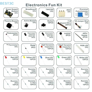 Best3c ชุดเบรดบอร์ดอิเล็กทรอนิกส์ 830 จุด พร้อมกล่อง สําหรับ Arduino UNO R3 DIY