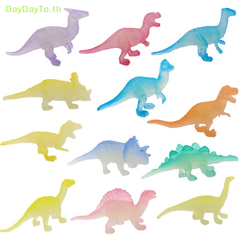 daydayto-โมเดลไดโนเสาร์เรืองแสงในที่มืด-ของเล่นสําหรับเด็ก-12-16-17-ชิ้น