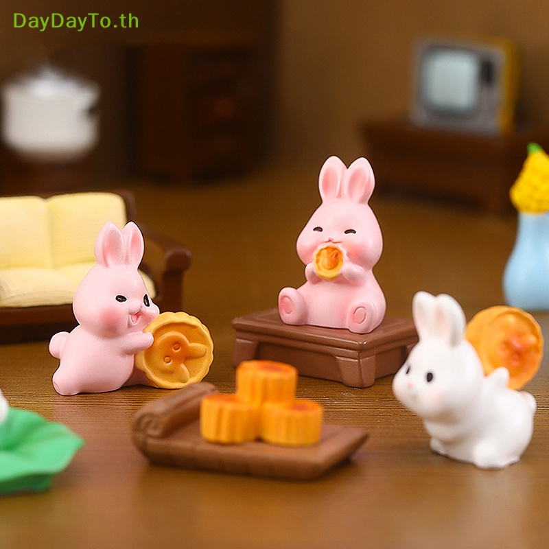 daydayto-หยกเรซิ่น-รูปการ์ตูนกระต่ายน่ารัก-ขนาดเล็ก-สําหรับตกแต่งรถยนต์