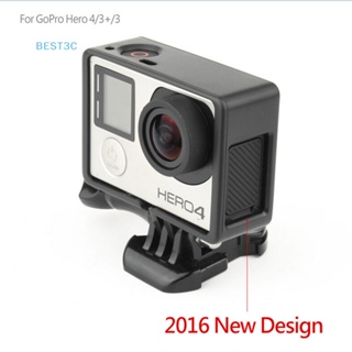 Best3c เมาท์กรอบเคสมาตรฐาน สีดํา สําหรับ GoPro Hero 3 Hero 3+ Hero 4