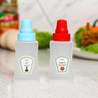 Daydayto ขวดมัสตาร์ดซอสมะเขือเทศ น้ําผึ้ง ขนาดเล็ก 25 มล. แบบพกพา 4 ชิ้น ต่อชุด