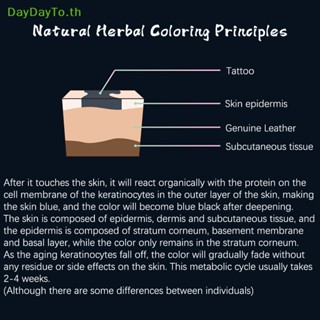 Daydayto สติกเกอร์รอยสักชั่วคราว ลายภาษาอังกฤษ กึ่งถาวร กันน้ํา 15 วัน TH