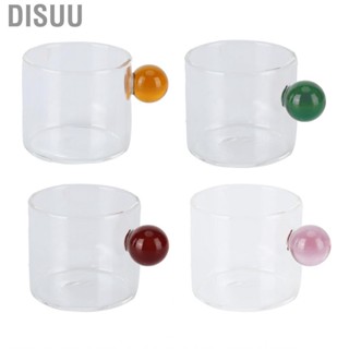 Disuu 120ml Teacup Glass Mug Transparent Heat Resistant Cup With Handle HG