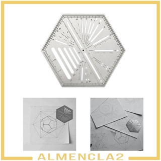 [Almencla2] ไม้บรรทัดหกเหลี่ยม แบบพกพา สําหรับวัดขนาดเสื้อผ้า DIY
