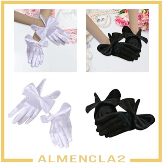 [Almencla2] ถุงมือเจ้าสาว ระบายอากาศ ทนทาน ดึงเปิด ปิดได้ สําหรับเจ้าสาว งานแต่งงาน ปาร์ตี้