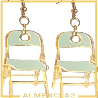 [Almencla2] ต่างหูอะคริลิค รูปเก้าอี้พับ สไตล์มินิมอล สําหรับออกเดท งานแต่งงาน
