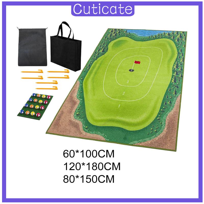 cuticate-เสื่อกอล์ฟ-พร้อมชิป-และลูกกอล์ฟ-สําหรับฝึกตีกอล์ฟ