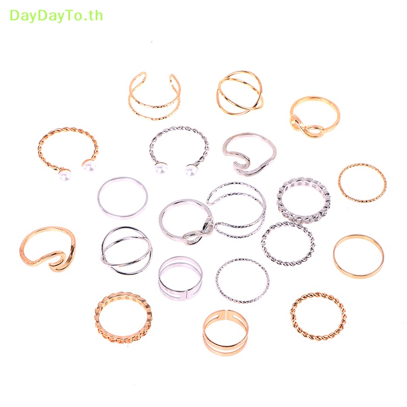 daydayto-10-ชิ้น-เซต-ผู้หญิง-แฟชั่น-บุคลิกภาพ-แหวน-เครื่องประดับ-ของขวัญ-th